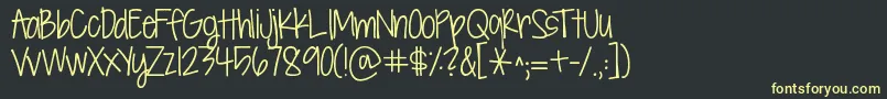 Kgsevensixteen Font – Yellow Fonts on Black Background