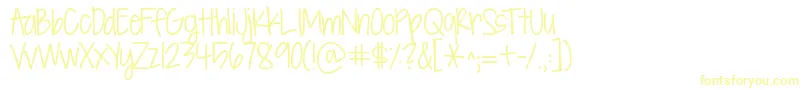 Kgsevensixteen Font – Yellow Fonts on White Background