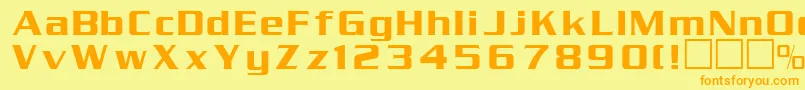 Police Serpentn – polices orange sur fond jaune