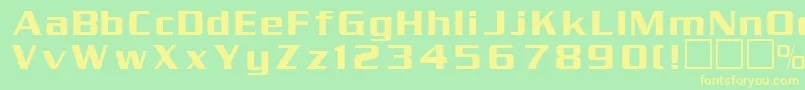 Serpentn-Schriftart – Gelbe Schriften auf grünem Hintergrund