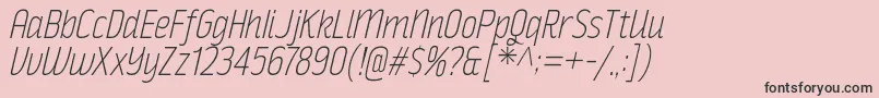RakeslyElIt-Schriftart – Schwarze Schriften auf rosa Hintergrund