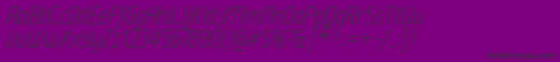 RakeslyElIt-Schriftart – Schwarze Schriften auf violettem Hintergrund