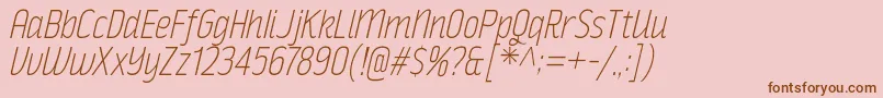 RakeslyElIt Font – Brown Fonts on Pink Background