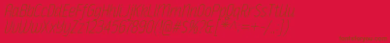 RakeslyElIt Font – Brown Fonts on Red Background