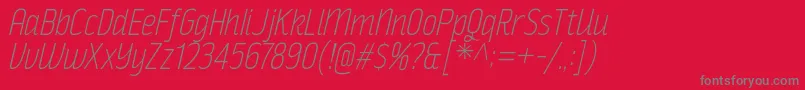 RakeslyElIt Font – Gray Fonts on Red Background