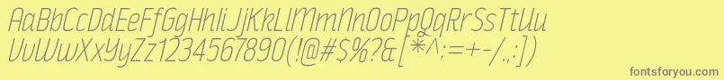 RakeslyElIt Font – Gray Fonts on Yellow Background