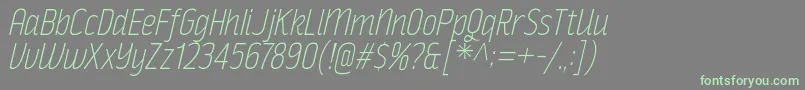 RakeslyElIt Font – Green Fonts on Gray Background