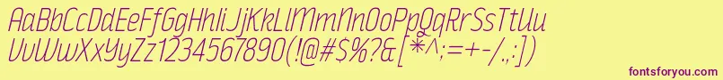 RakeslyElIt Font – Purple Fonts on Yellow Background