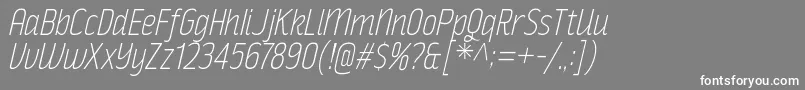 RakeslyElIt Font – White Fonts on Gray Background