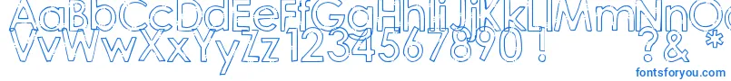 DjbHandPennedFont Font – Blue Fonts on White Background