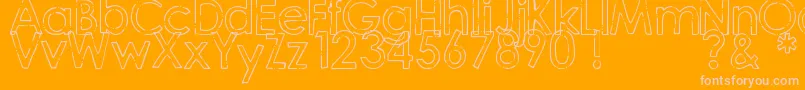 DjbHandPennedFont Font – Pink Fonts on Orange Background