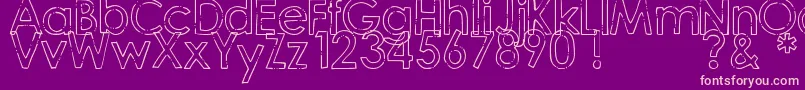 DjbHandPennedFont Font – Pink Fonts on Purple Background