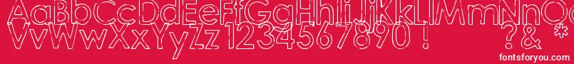 DjbHandPennedFont Font – White Fonts on Red Background