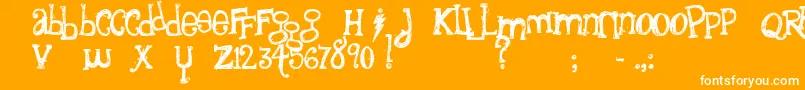 TheQuietScream Font – White Fonts on Orange Background