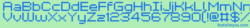 フォントKyrou7Wide – 青い文字は緑の背景です。