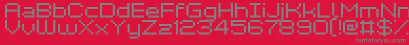 フォントKyrou7Wide – 赤い背景に灰色の文字