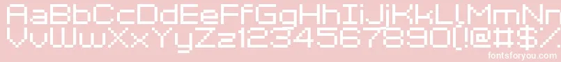 Kyrou7Wide Font – White Fonts on Pink Background
