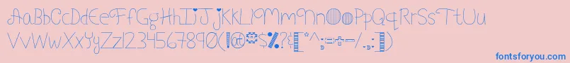 MyFontAddictionByMistisFonts Font – Blue Fonts on Pink Background