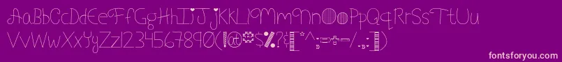 MyFontAddictionByMistisFonts Font – Pink Fonts on Purple Background