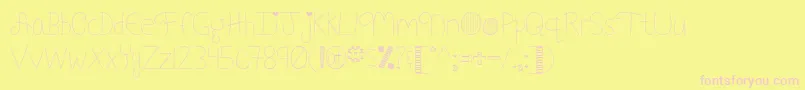 MyFontAddictionByMistisFonts Font – Pink Fonts on Yellow Background