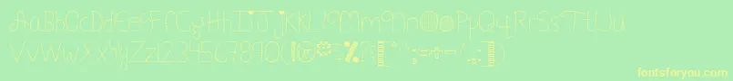 MyFontAddictionByMistisFonts Font – Yellow Fonts on Green Background