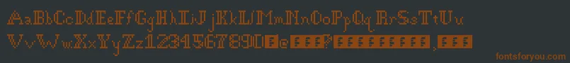 Шрифт GothicPixel – коричневые шрифты на чёрном фоне