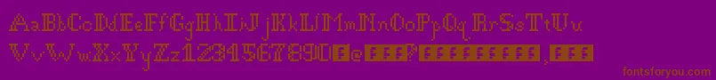 GothicPixel Font – Brown Fonts on Purple Background