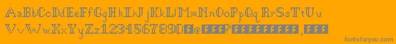 GothicPixel Font – Gray Fonts on Orange Background