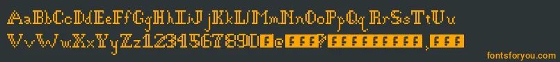 GothicPixel Font – Orange Fonts on Black Background