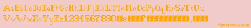 GothicPixel Font – Orange Fonts on Pink Background