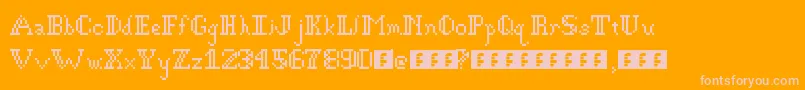 GothicPixel Font – Pink Fonts on Orange Background