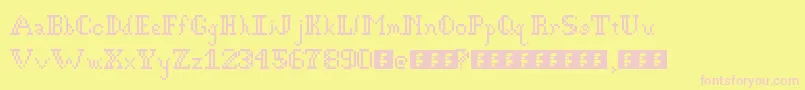 GothicPixel Font – Pink Fonts on Yellow Background