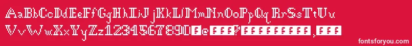 GothicPixel Font – White Fonts on Red Background
