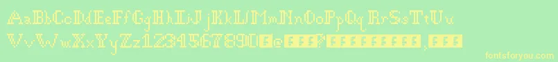 GothicPixel Font – Yellow Fonts on Green Background