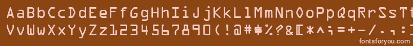 Шрифт OcrAExtended – розовые шрифты на коричневом фоне