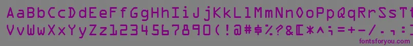 Шрифт OcrAExtended – фиолетовые шрифты на сером фоне
