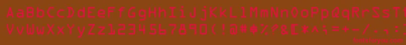OcrAExtended Font – Red Fonts on Brown Background