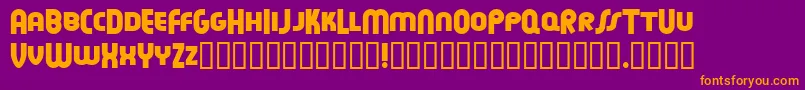 Feuen Font – Orange Fonts on Purple Background