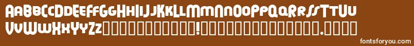 Feuen-Schriftart – Weiße Schriften auf braunem Hintergrund