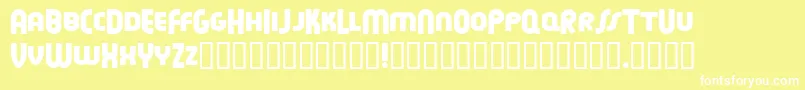 Feuen Font – White Fonts on Yellow Background