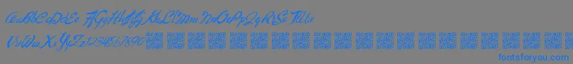 Fantasticseasons Font – Blue Fonts on Gray Background