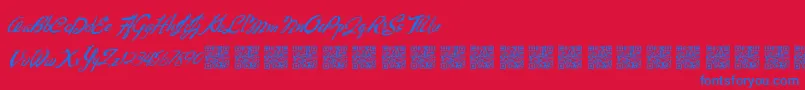 Fantasticseasons Font – Blue Fonts on Red Background