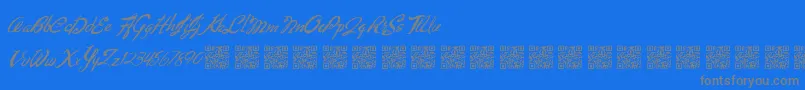 Fantasticseasons-Schriftart – Graue Schriften auf blauem Hintergrund