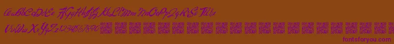 Fantasticseasons Font – Purple Fonts on Brown Background