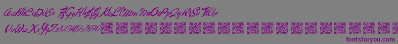 Fantasticseasons Font – Purple Fonts on Gray Background