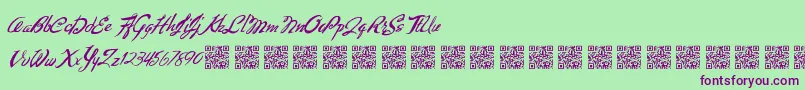 Fantasticseasons Font – Purple Fonts on Green Background