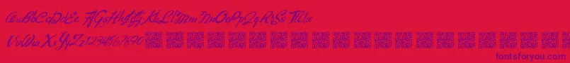 Fantasticseasons Font – Purple Fonts on Red Background