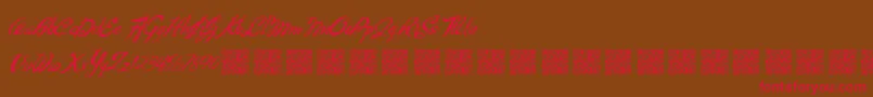 Fantasticseasons Font – Red Fonts on Brown Background