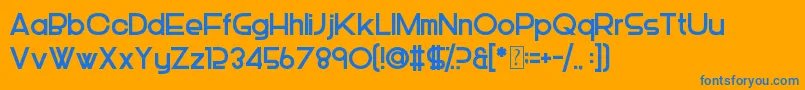 Piescese Font – Blue Fonts on Orange Background