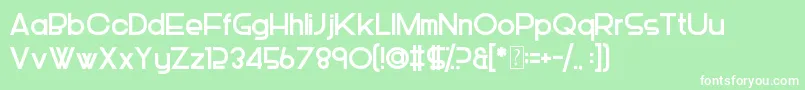 フォントPiescese – 緑の背景に白い文字